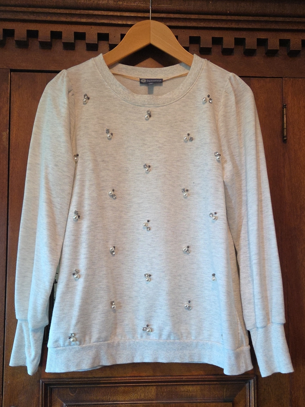 Democracy Jewel Embellished Sweatshirt